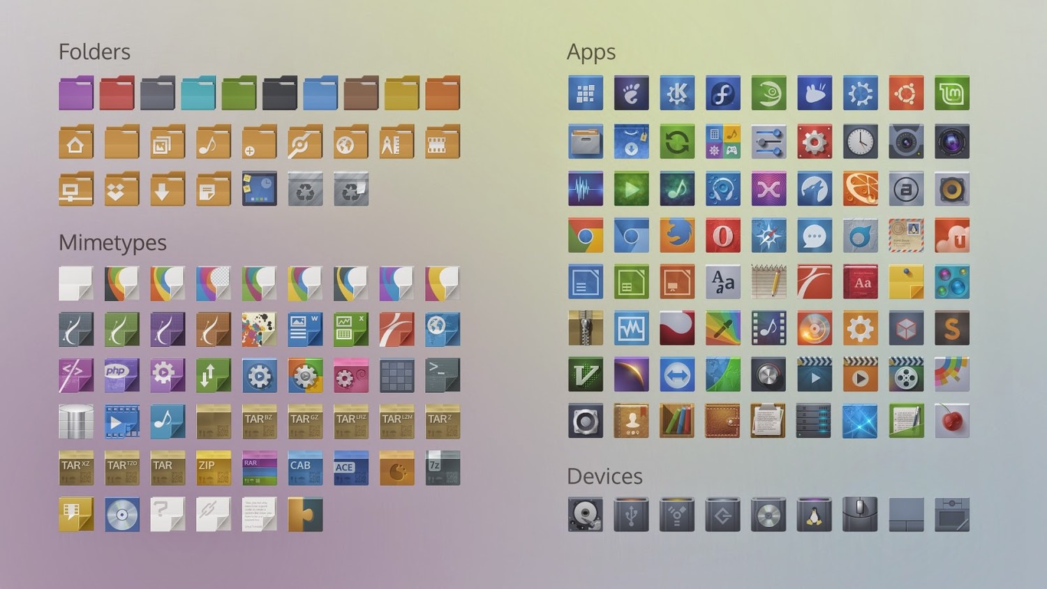 иконки Evolvere для Ubuntu и Linux Mint
