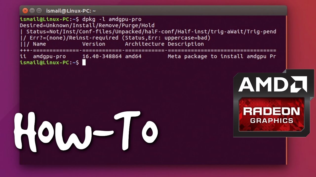 Как установить драйвер amdgpu Pro в Ubuntu Linux?