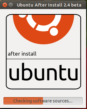 Стартовое окно запуска приложения Ubuntu After Install
