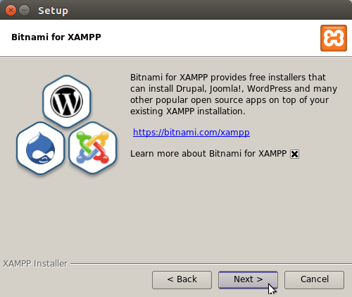 Четвертый этап установки XAMPP в линукс