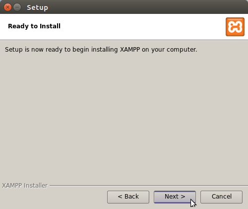 Пятый этап установки XAMPP в Линукс