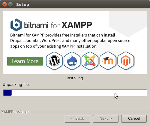Шестой этап установки XAMPP в Линукс