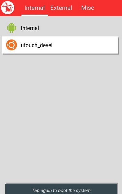 переключение между прошивками Ubuntu