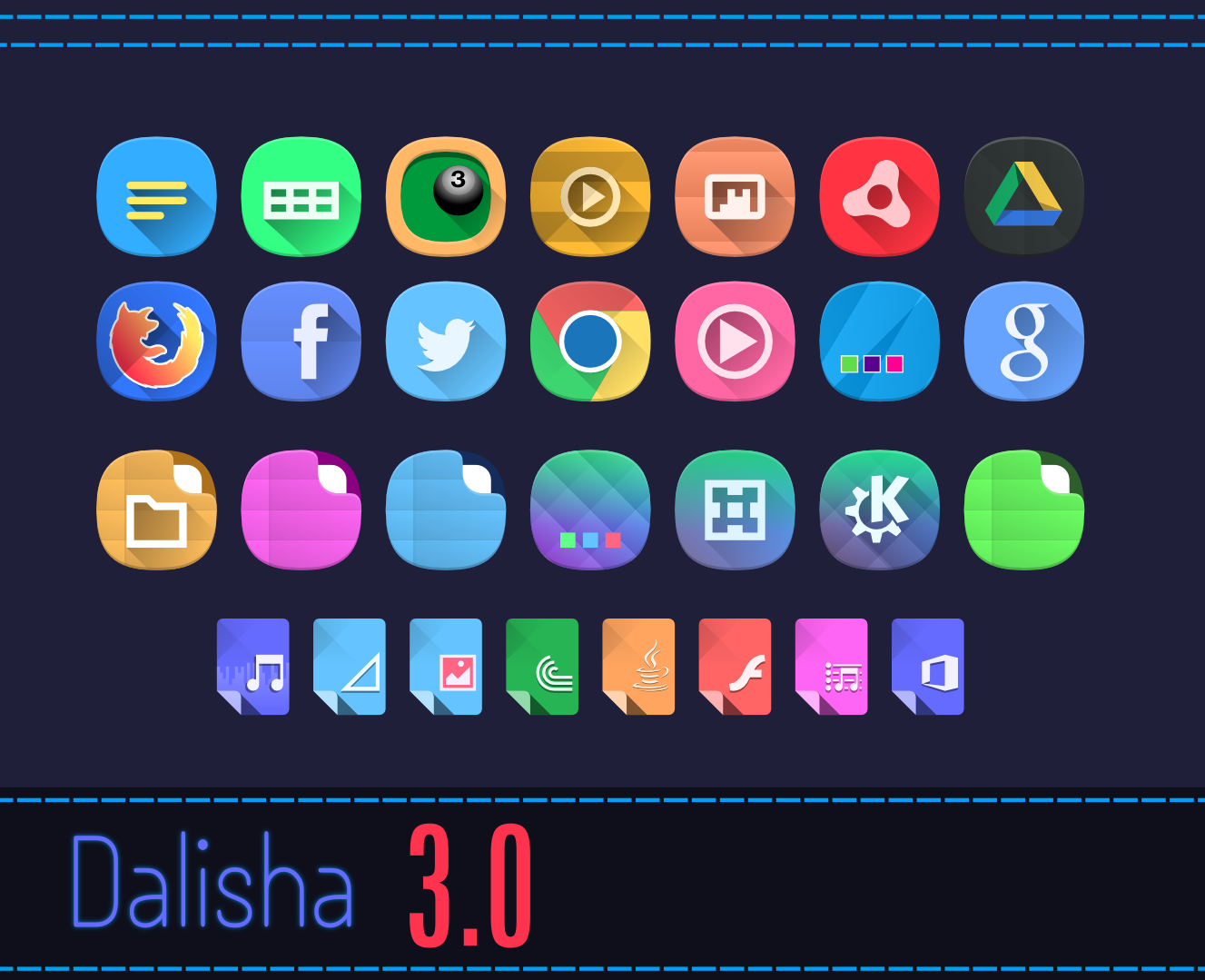 Набор иконок Dalisha 3.0 для Ubuntu 16.04 LTS