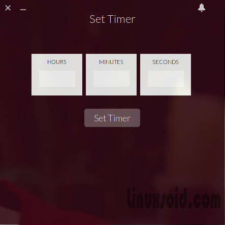 Настройка будильника в виджете Up Clock в Ubuntu