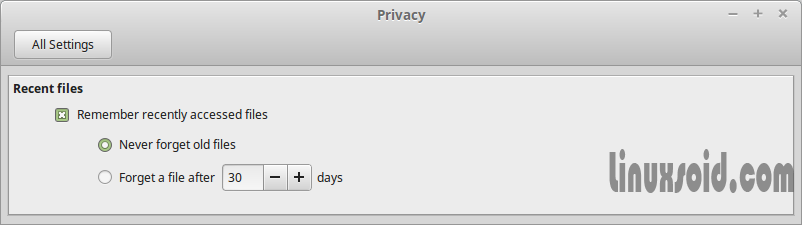 добавлен экран управления приватностью (Privacy Settings)